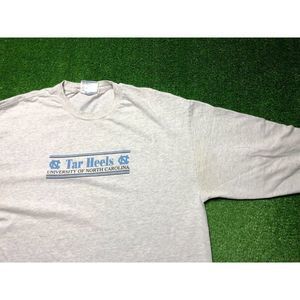 Vintage University Of North Carolina Tar Heels Mens Gray Long Sleeve Tee Size 2X